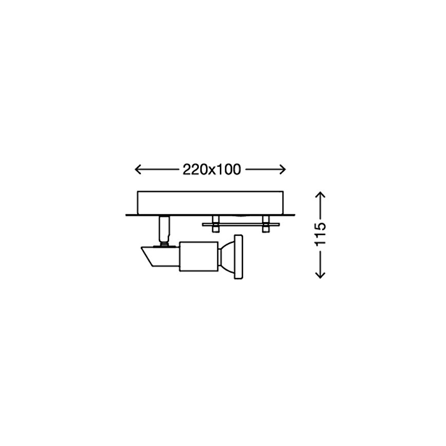 Briloner 2879-022 - LED-kattovalaisin COMBINATA 1xGU10/3W + LED/5W/230V