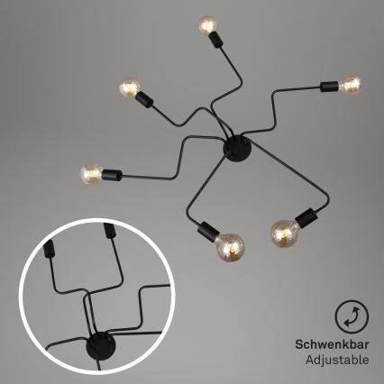 Briloner 2887-065 - Kiinteä kattokruunu FARETTO 6xE27/60W/230V