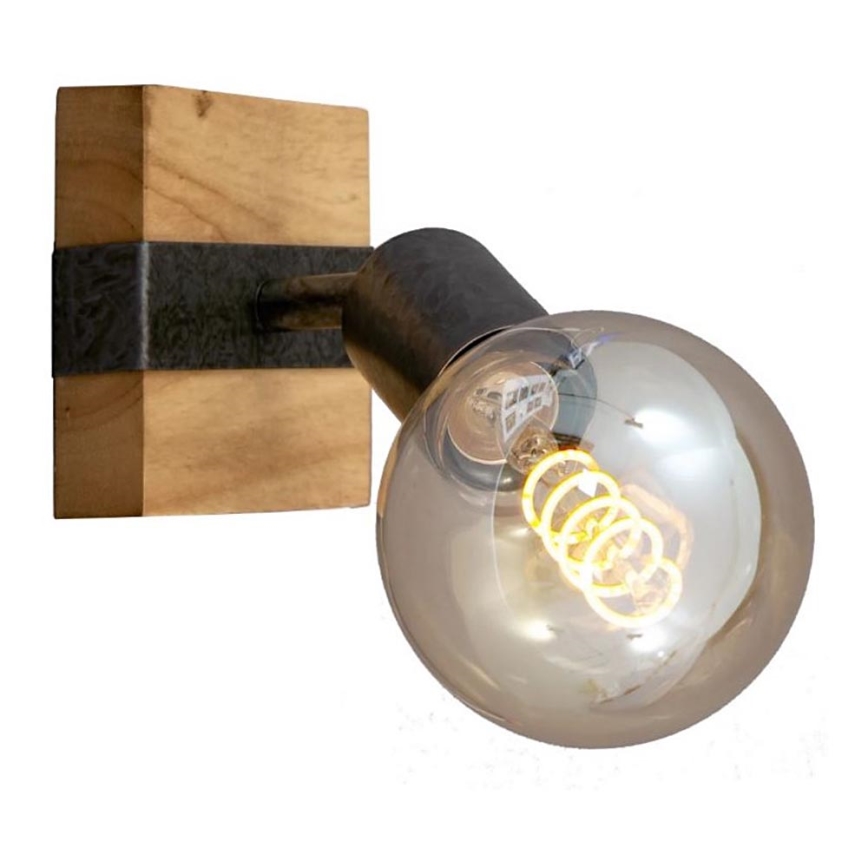 Briloner 2900-011 - Seinäkohdevalo WOOD BASIC 1xE27/25W/230V