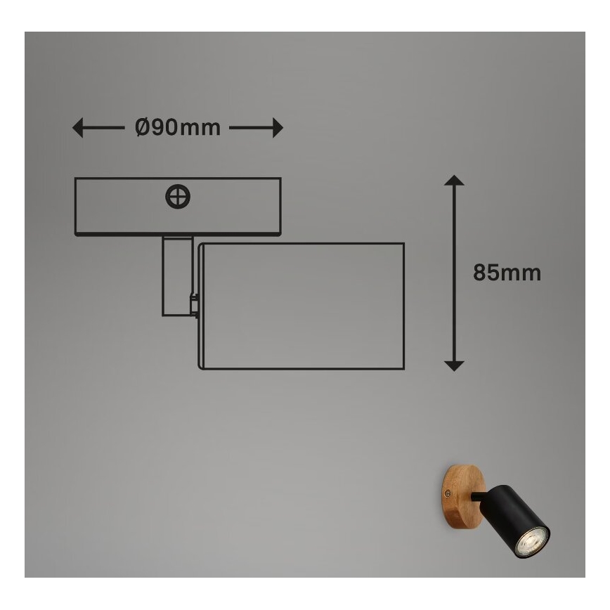 Briloner 2922-015 - Seinäkohdevalo SPOT 1xGU10/9W/230V