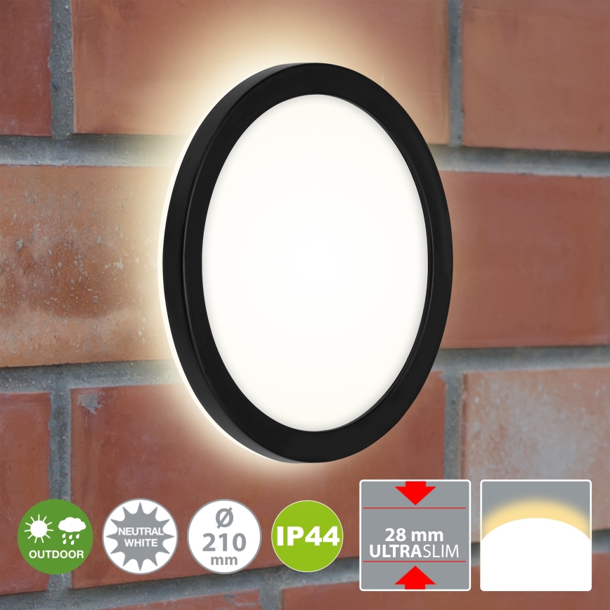 Briloner 3008-015 - LED Kattovalaisin LED/8W/230V halkaisija 21 cm musta IP44
