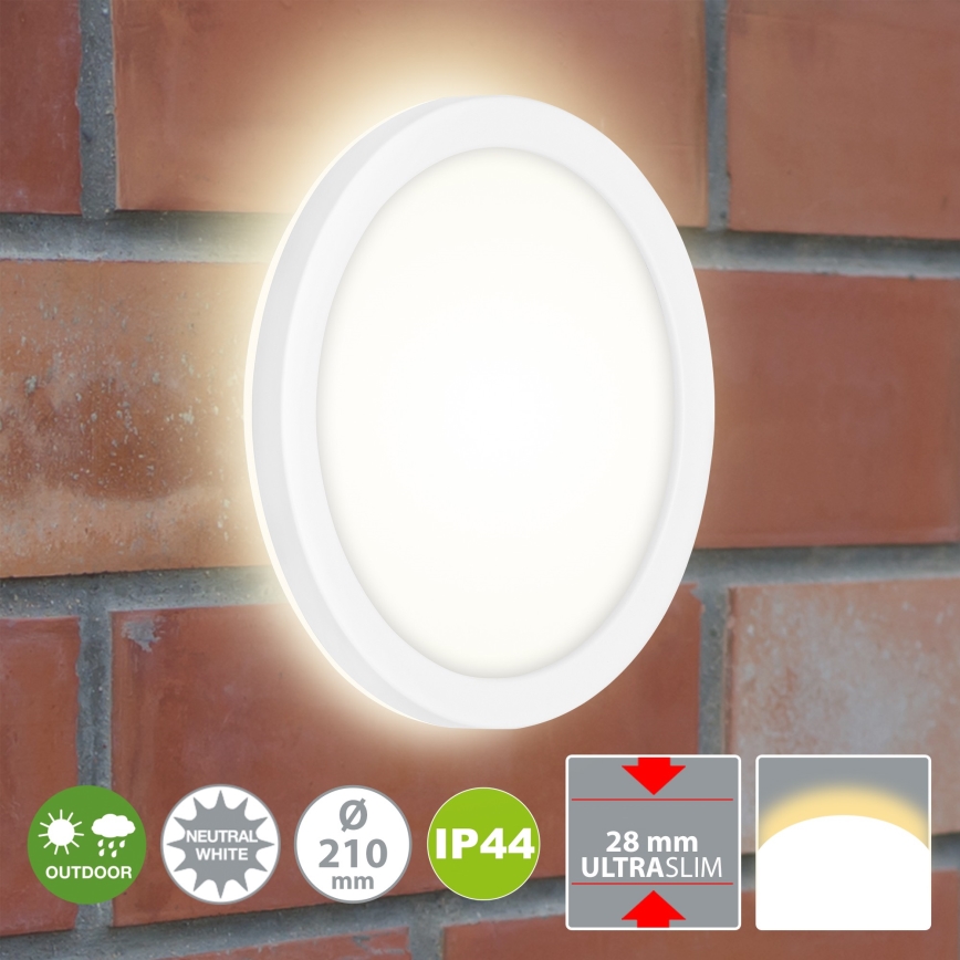 Briloner 3008-016 - LED Kattovalo LED/8W/230V d. 21 cm valkoinen IP44