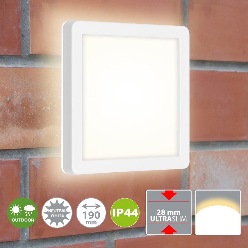 Briloner 3010-016 - LED Kattovalaisin LED/8W/230V 19x19 cm valkoinen IP44