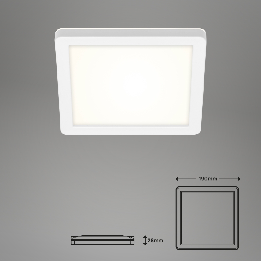 Briloner 3010-016 - LED Kattovalaisin LED/8W/230V 19x19 cm valkoinen IP44
