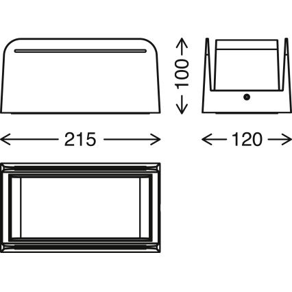 Briloner 3016-015 - Ulkoseinävalaisin BOKS 1xE27/12W/230V IP44