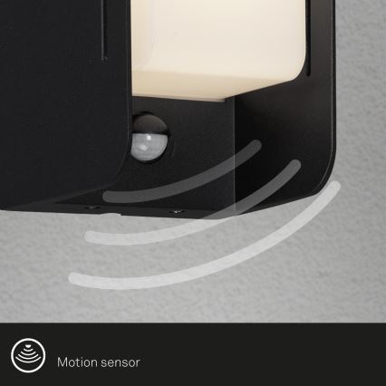 Briloner 3017-015 - Ulkoseinävalaisin anturilla 1xE27/12W/230V IP44