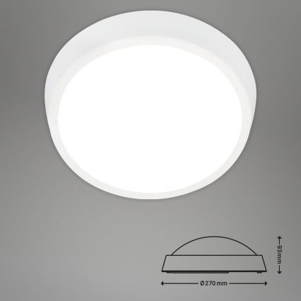 Briloner 3018-016 - LED-ulkokattovalaisin HAGEN LED/24W/230V 4000K IP44 valkoinen+