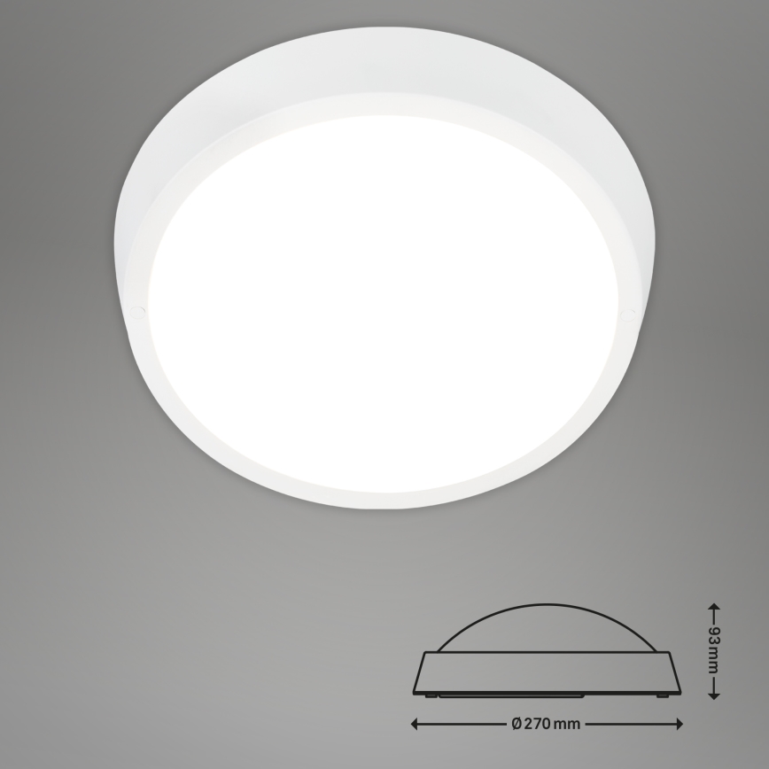 Briloner 3018-016 - LED-ulkokattovalaisin HAGEN LED/24W/230V 4000K IP44 valkoinen+