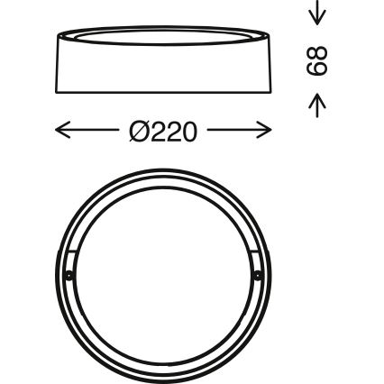Briloner 3019-016 - LED ulkoseinävalaisin GENUA LED/18W/230V IP44 valkoinen