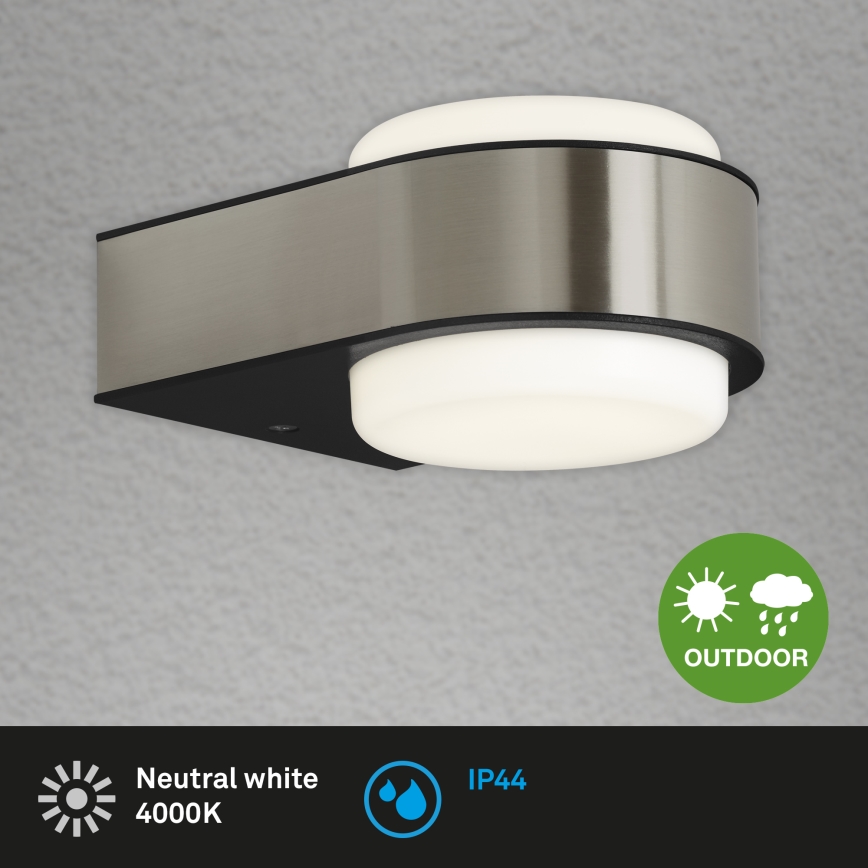 Briloner 3035-012- LED-ulkoseinävalaisin HANAU LED/6,5W/230V IP44 mattakromi