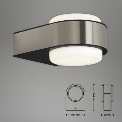 Briloner 3035-012- LED-ulkoseinävalaisin HANAU LED/6,5W/230V IP44 mattakromi