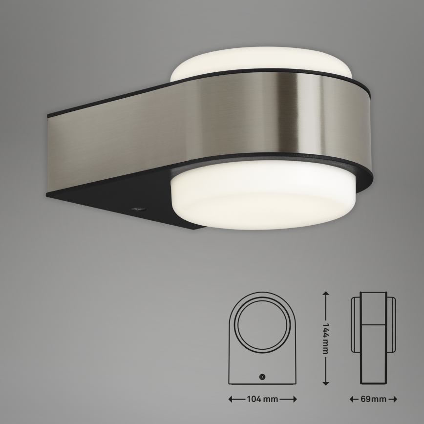 Briloner 3035-012- LED-ulkoseinävalaisin HANAU LED/6,5W/230V IP44 mattakromi
