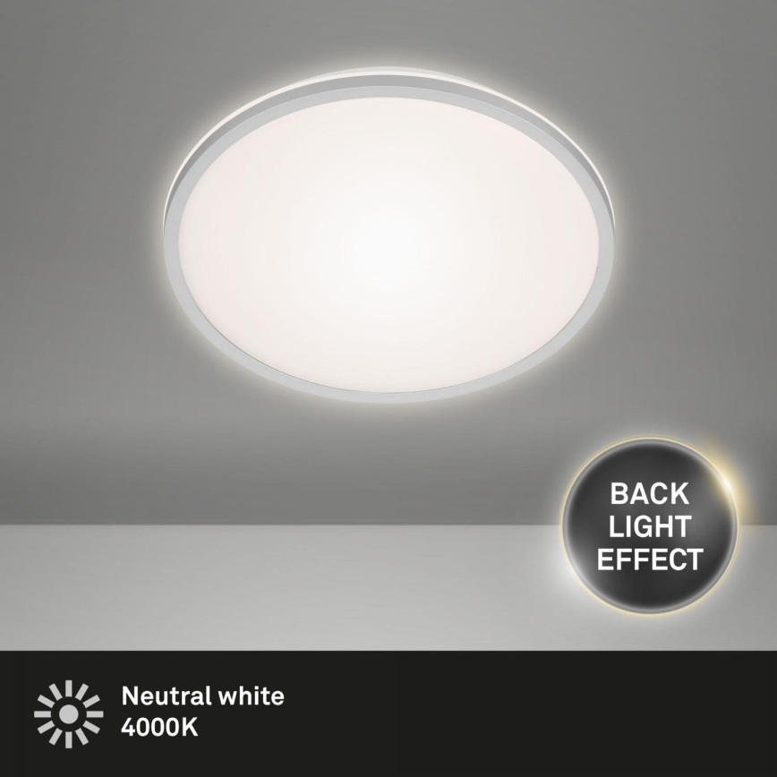 Briloner 3046-014 - LED-kattovalaisin LED/15W/230V 4000K halkaisija 28 cm hopea