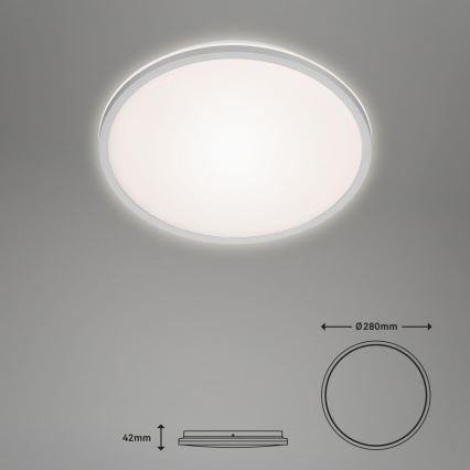 Briloner 3046-014 - LED-kattovalaisin LED/15W/230V 4000K halkaisija 28 cm hopea