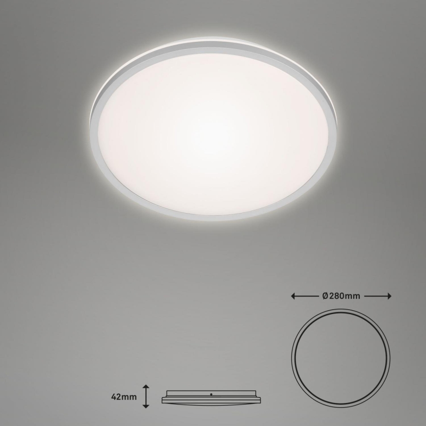 Briloner 3046-014 - LED-kattovalaisin LED/15W/230V 4000K halkaisija 28 cm hopea