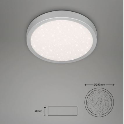 Briloner 3048-014 - LED Kattovalo RUNA LED/18W/230V hopea