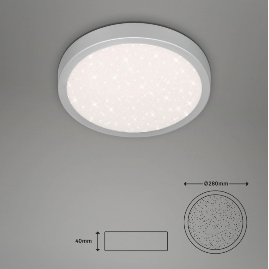 Briloner 3048-014 - LED Kattovalo RUNA LED/18W/230V hopea