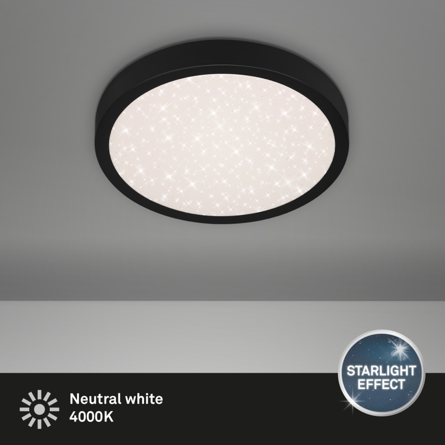 Briloner 3048-015 - LED Kattovalo RUNA LED/18W/230V musta