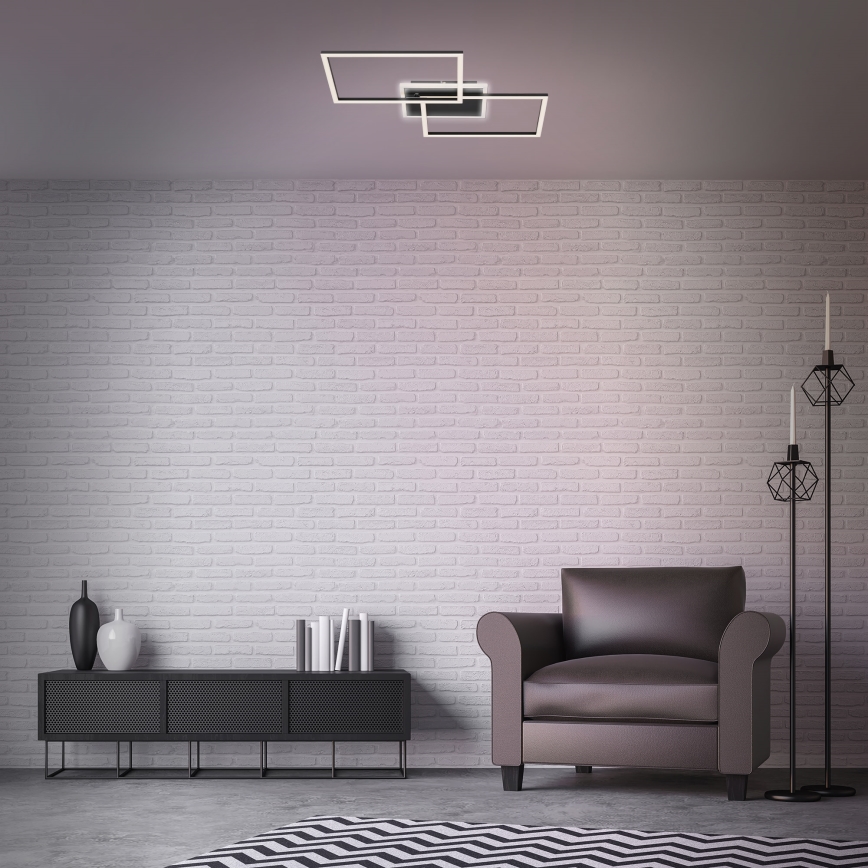 Briloner 3049-015 - Himmennettävä LED-kattovalaisin FRAME LED/40W/230V + kauko-ohjaus