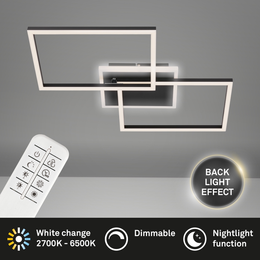 Briloner 3049-015 - Himmennettävä LED-kattovalaisin FRAME LED/40W/230V + kauko-ohjaus