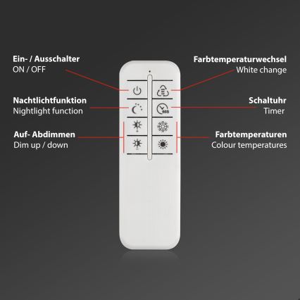 Briloner 3049-015 - Himmennettävä LED-kattovalaisin FRAME LED/40W/230V + kauko-ohjaus