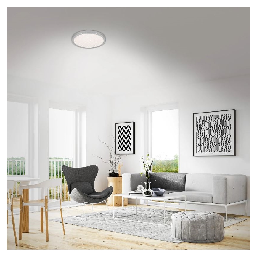 Briloner 3071-014 - LED-kattovalaisin RUNA LED/24W/230V hopea