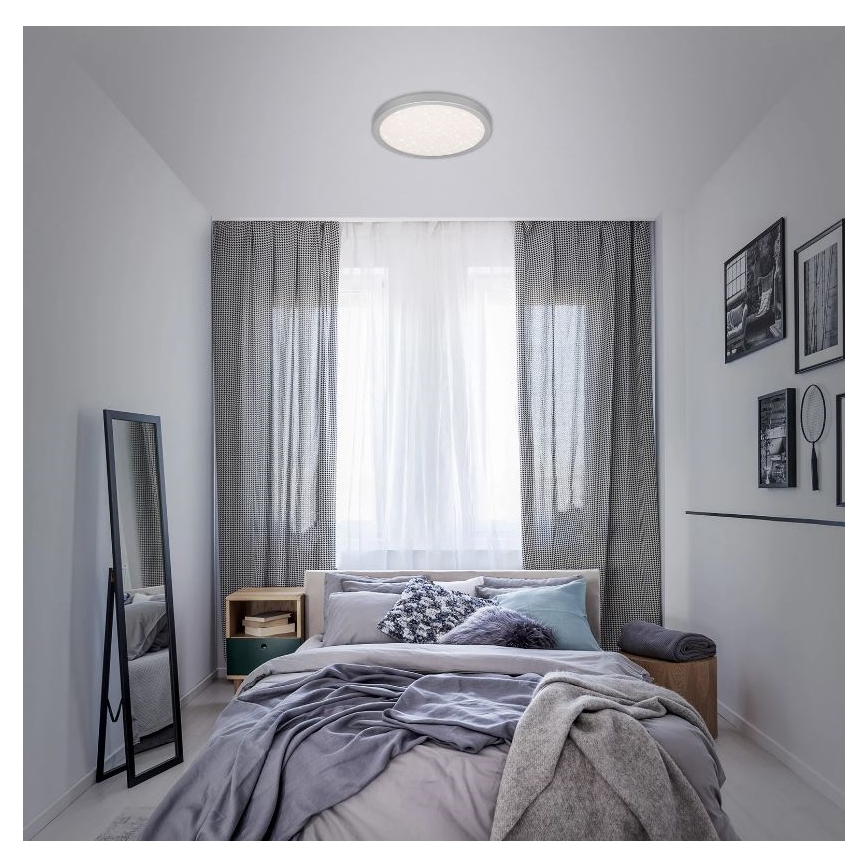 Briloner 3071-014 - LED-kattovalaisin RUNA LED/24W/230V hopea