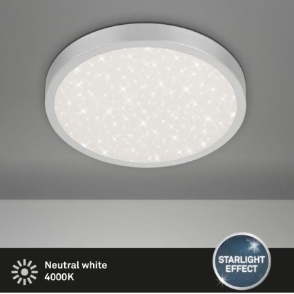 Briloner 3071-014 - LED-kattovalaisin RUNA LED/24W/230V hopea