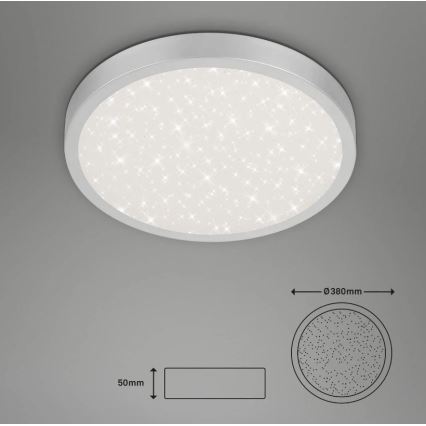 Briloner 3071-014 - LED-kattovalaisin RUNA LED/24W/230V hopea