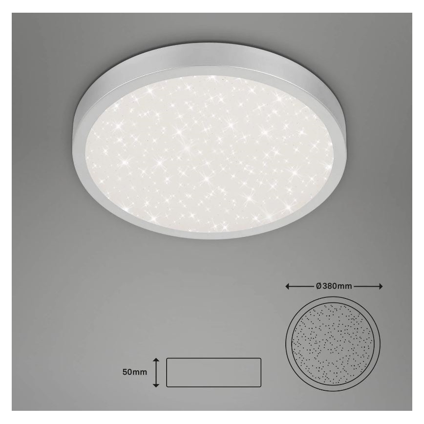 Briloner 3071-014 - LED-kattovalaisin RUNA LED/24W/230V hopea