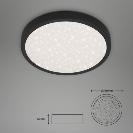 Briloner 3071-015 - LED-kattovalaisin RUNA LED/24W/230V musta