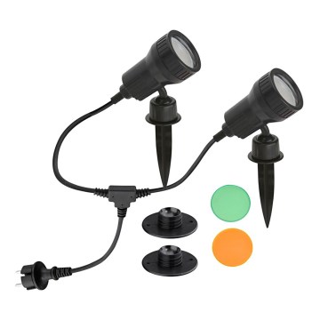 Briloner 3077-025 - LED-ulkolamppu TERRA 2xGU10/3W/230V IP44