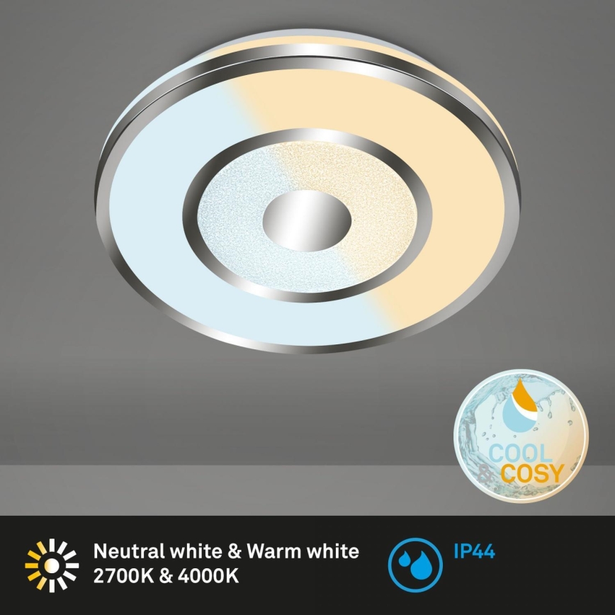 Briloner 3083-018 - Himmennettävä kylpyhuoneen LED-kattovalaisin COOL&COSY LED/24W/230V IP44