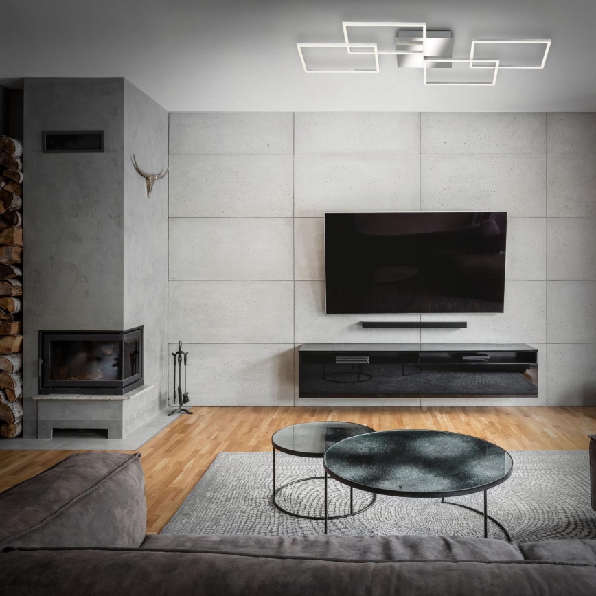 Briloner 3091-018 - Himmennettävä LED-kattovalaisin FRAME LED/30W/230V kiiltävä kromi