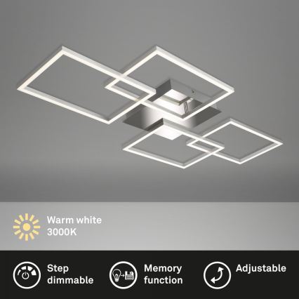 Briloner 3091-018 - Himmennettävä LED-kattovalaisin FRAME LED/30W/230V kiiltävä kromi