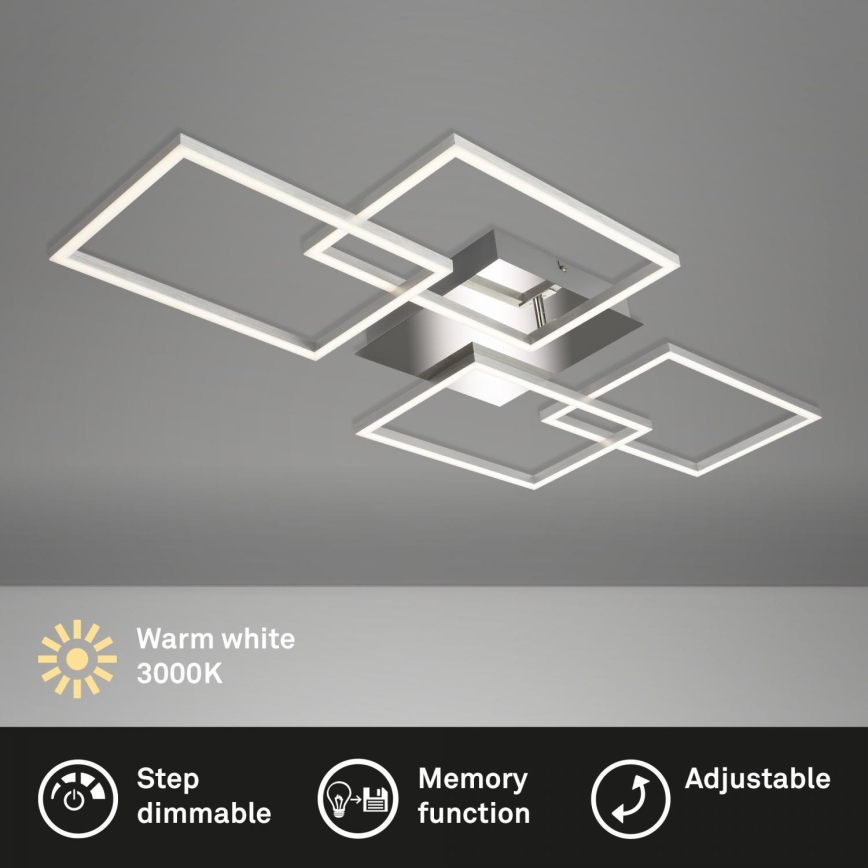 Briloner 3091-018 - Himmennettävä LED-kattovalaisin FRAME LED/30W/230V kiiltävä kromi