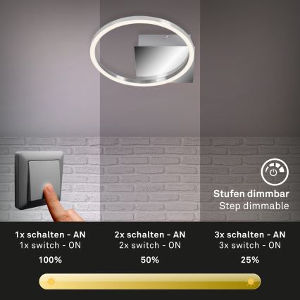 Briloner 3106-018 - LED Himmennettävä kattovalo FRAMES LED/7,5W/230V