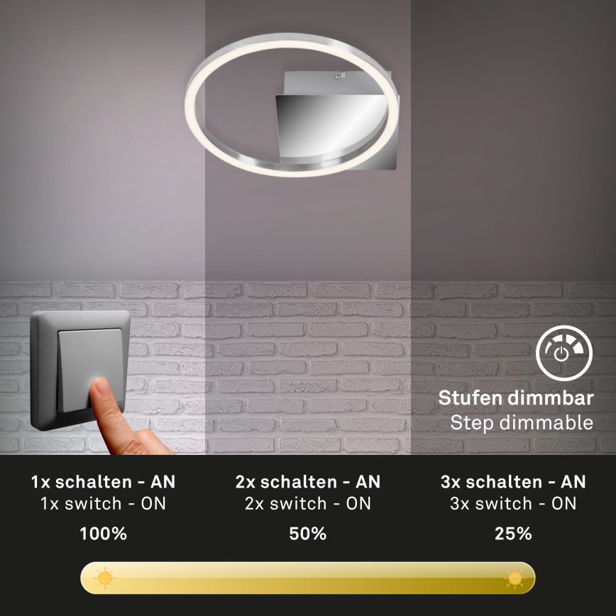 Briloner 3106-018 - LED Himmennettävä kattovalo FRAMES LED/7,5W/230V