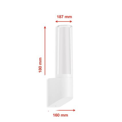 Briloner 311306TF - LED-ulkoseinävalaisin LED/8W/230V 4000K IP44 valkoinen
