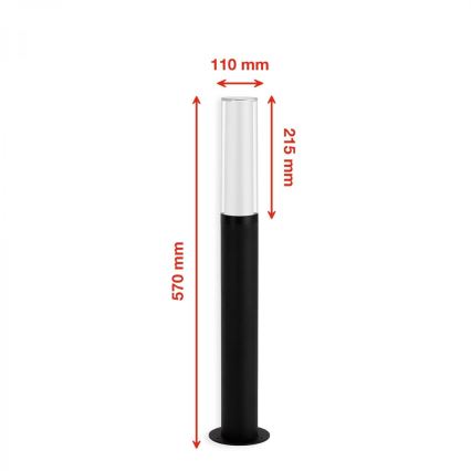 Briloner 311405TF - LED-ulkolamppu LED/8W/230V IP44 4000K 57 cm musta