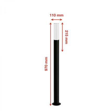 Briloner 311505TF - LED-ulkolamppu LED/8W/230V IP44 4000K 97 cm musta
