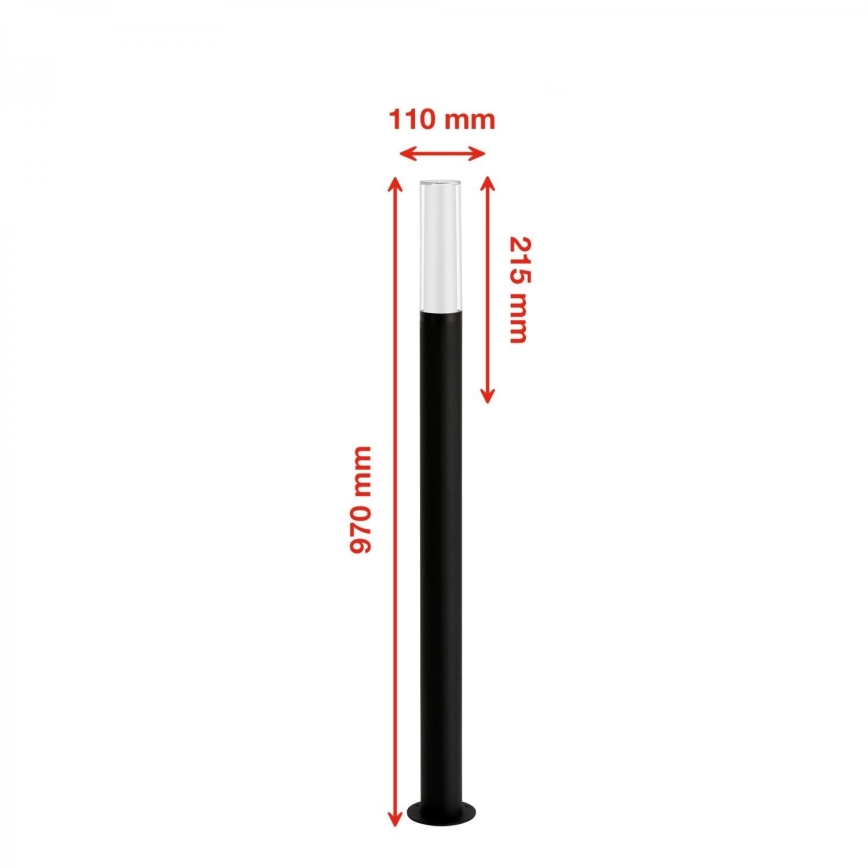 Briloner 311505TF - LED-ulkolamppu LED/8W/230V IP44 4000K 97 cm musta