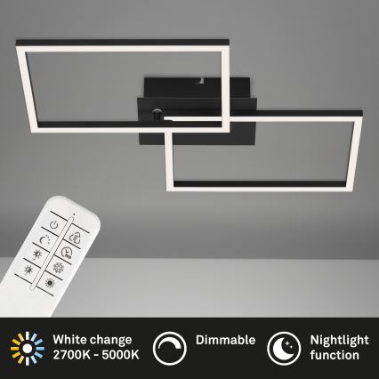 Briloner 3149-018 - LED Himmennettävä pinta-asennettava kattokruunu FRAME 2xLED/15W/230V + kauko-ohjain