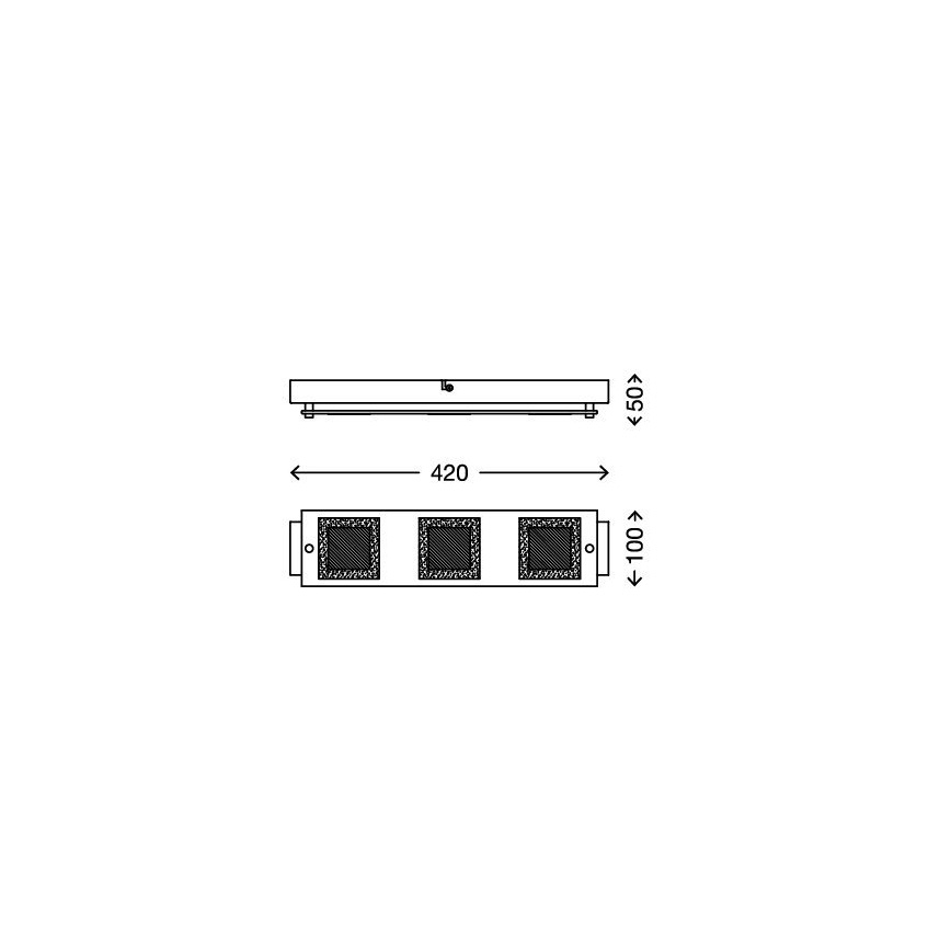 Briloner 3153-038 - LED-kattovalaisin PLAZA 3xLED/5W/230V