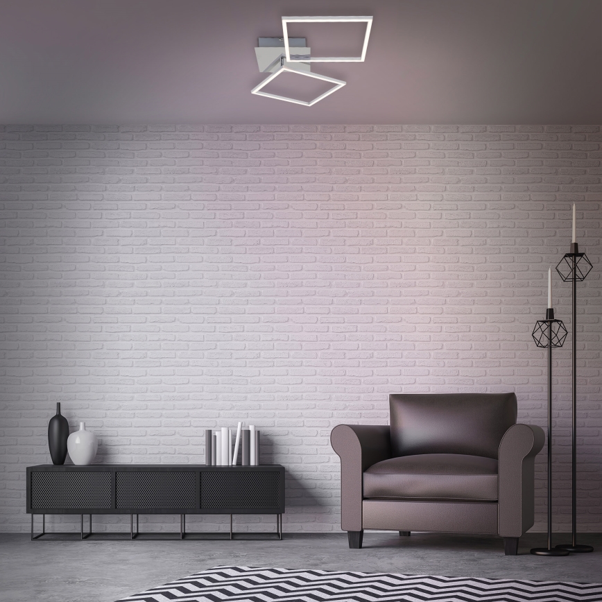 Briloner 3182-018 - Himmennettävä LED-kattovalaisin FRAME 2xLED/15,5W/230V
