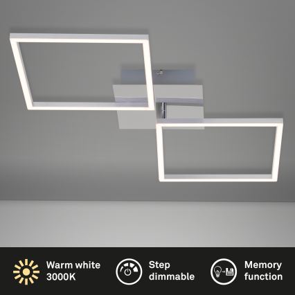 Briloner 3182-018 - Himmennettävä LED-kattovalaisin FRAME 2xLED/15,5W/230V