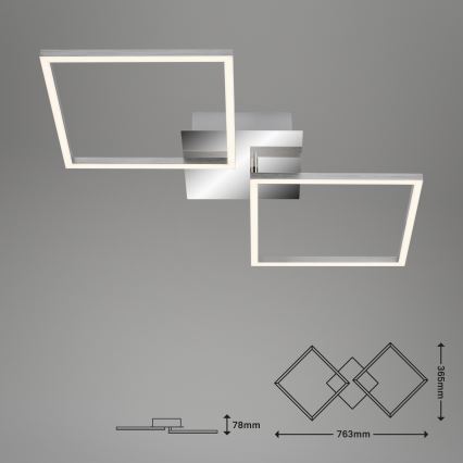 Briloner 3182-018 - Himmennettävä LED-kattovalaisin FRAME 2xLED/15,5W/230V