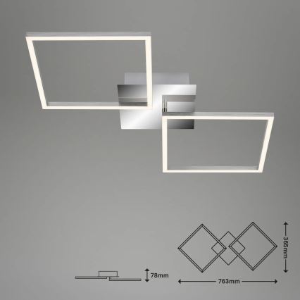 Briloner 3192-018 - LED-kattovalaisin FRAMES 2xLED/16W/230V