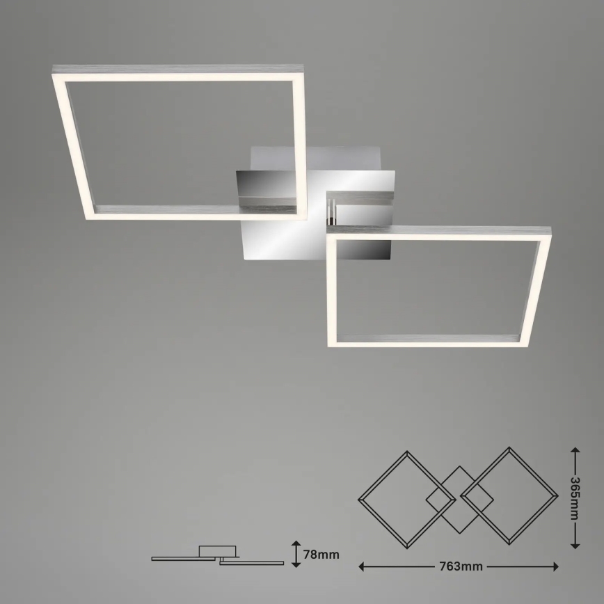 Briloner 3192-018 - LED-kattovalaisin FRAMES 2xLED/16W/230V