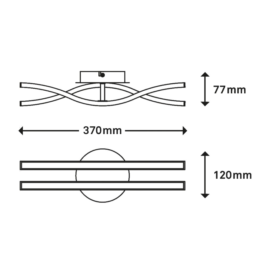 Briloner 3194-029 - LED-kattokruunu pinta-asetettava GO 2xLED/6W/230Vc